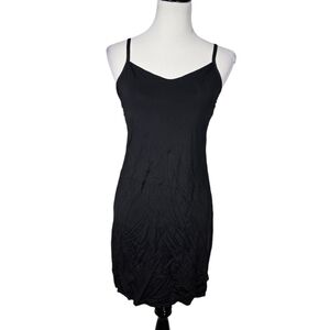 Jockey Size Medium Black Slip Dress with Spaghetti Straps
